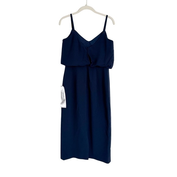 Dress The Population Alondra Blouson Sheath Dress Midnight Blue Size Medium NWT - Picture 6 of 6